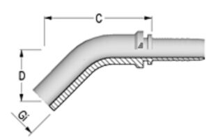 45 Deg Bend Metric Solid Bent Tube Standpipe – DIN 2353