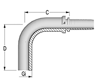 90 Deg Bend Metric Solid Bent Tube Standpipe - DIN 2353