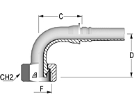 90 Deg Bend Metric Female O-Ring Swivel Solid Bent Tube Interlock – DIN 3865 Heavy