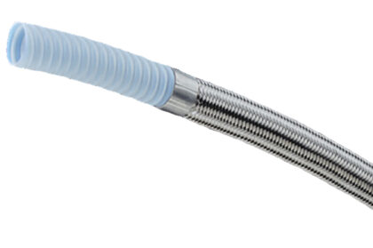 SS Braided Convoluted PTFE Hose - Non-Conductive